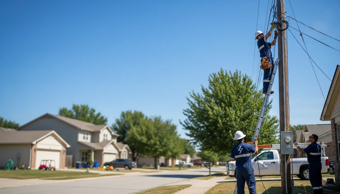 Residential electrician providing installation services in Cologne, MN